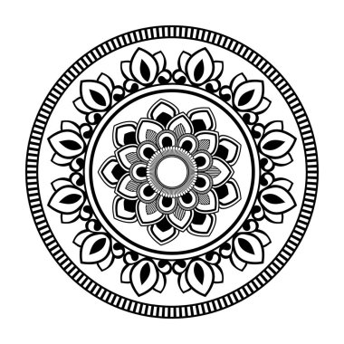 Çiçek mandala vektör şablonu