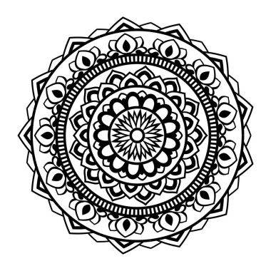 Çiçek mandala vektör şablonu
