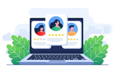 İş adayları düz illüstrasyon vektör şablonu, istihdam, iş arama, istihdam, istihdam, insan kaynakları yönetimi ve web sitesi afişi, iniş sayfası, bilgi, mobil uygulama konsepti