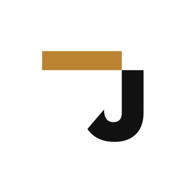 Modern J Logo Tasarımı. Soyut İlk Harf J Logo Şablonu