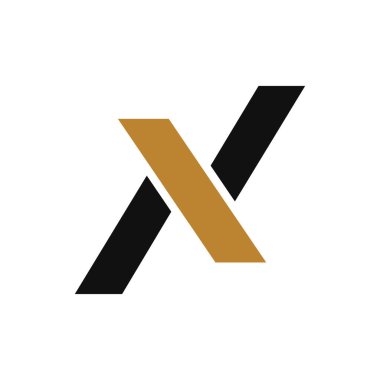 Modern X Logo Tasarımı. Soyut Başlangıç Harfi X Logo Şablonu