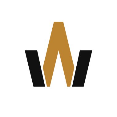 Yaratıcı Baş harfler W logosu. Alfabe W Logo Tasarım Şablonu
