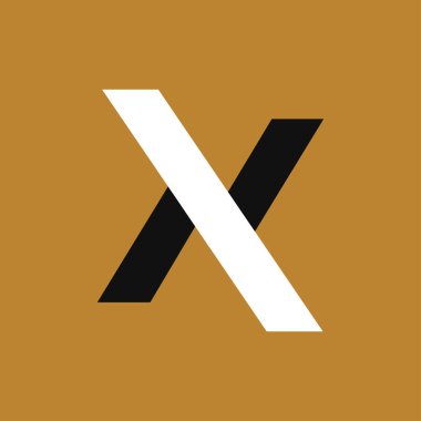 Yaratıcı Baş harf X logosu. Alfabe X Logo Tasarım Şablonu