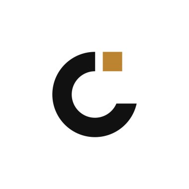 Modern C Logosu Tasarımı. Soyut Başlangıç Harfi C Logo Şablonu