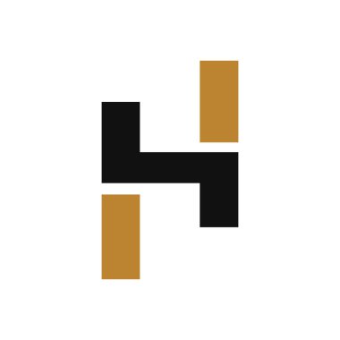 Modern H Logosu Tasarımı. Soyut Başlangıç Harfi H Logo Şablonu