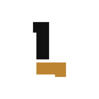 Modern L Logosu Tasarımı. Soyut Başlangıç Harfi L Logo Şablonu
