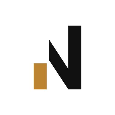 Yaratıcı Baş harf N logosu. Alfabe N Logo Tasarım Şablonu