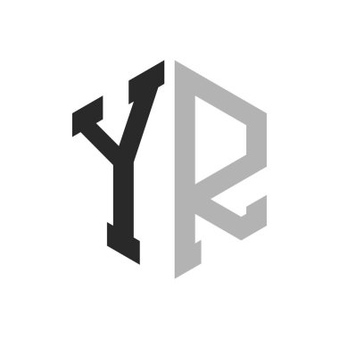 Modern Eşsiz Altıgen Harf YR Logo Tasarım Şablonu. Zarif başlangıç YR Harf Logosu Kavramı