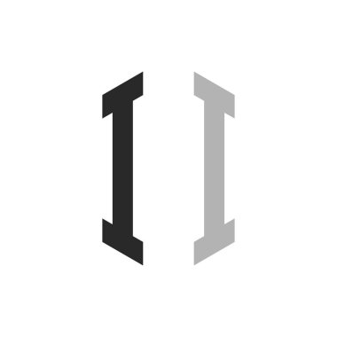 Modern Eşsiz Altıgen Harf II Logo Tasarım Şablonu. Zarif II Harf Logosu Kavramı