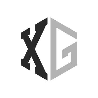 Modern Eşsiz Altıgen Harf Logo Tasarım Şablonu. Zarif XG Harf Logosu Kavramı