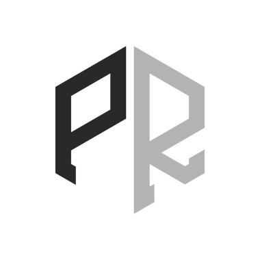 Modern Eşsiz Altıgen Posta Logosu Tasarım Şablonu. Zarif Halkla İlişkiler Mektup Logosu Kavramı