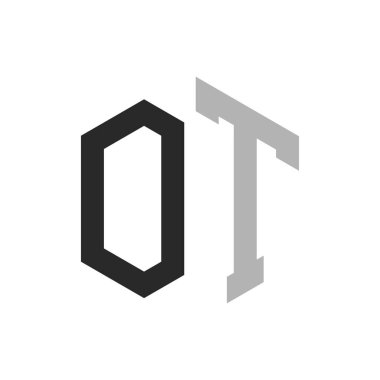 Modern Eşsiz Altıgen Harf OT Tasarım Şablonu. Zarif ilk OT Harf Logosu Kavramı