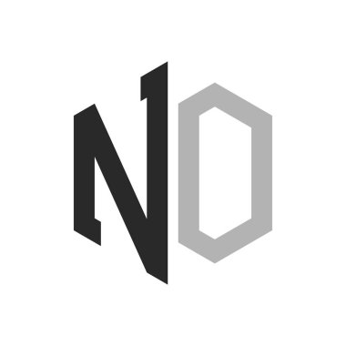 Modern Eşsiz Altıgen Harf No Logo Tasarım Şablonu. Zarif İlk HAYIR Harf Logosu Kavramı