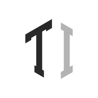 Modern Eşsiz Altıgen Harf TI Logo Tasarım Şablonu. Zarif ilk TI Harf Logosu Kavramı