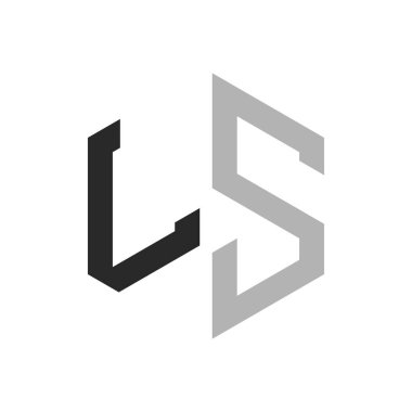 Modern Eşsiz Altıgen Harf LS Logo Tasarım Şablonu. Zarif ilk LS Harf Logosu Kavramı