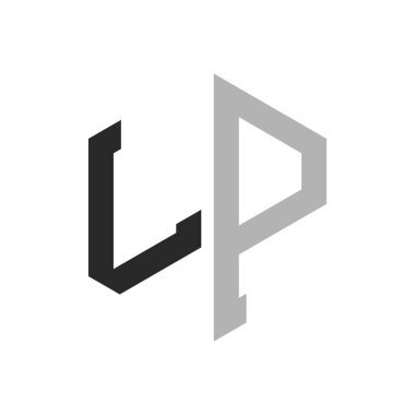 Modern Eşsiz Altıgen LP Logo Tasarım Şablonu. Zarif LP Harf Logosu Kavramı