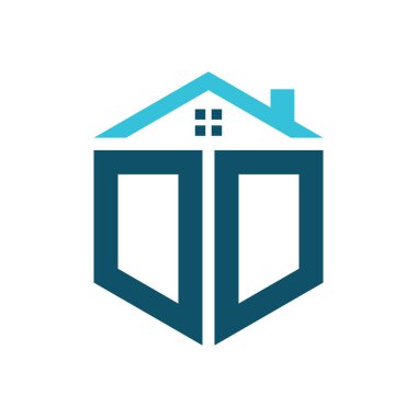 DD Ev Logosu Tasarım Şablonu. Gayrimenkul, inşaat ya da herhangi bir Ev İlişkili İşletme için DD Logosu