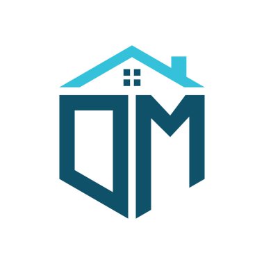 DM Logo Tasarım Şablonu. Emlak, İnşaat ya da Evle İlgili İşletmeler için DM Logosu