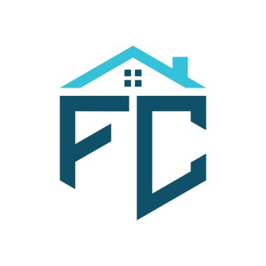 FC House Logo Tasarım Şablonu. Gayrimenkul, inşaat ya da ilgili herhangi bir iş için FC Logosu