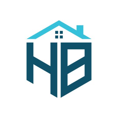 HB Logo Tasarım Şablonu. Gayrimenkul, inşaat ya da ilgili herhangi bir işletme için HB logosu.