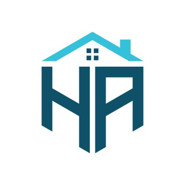 Ha Ev Logosu Tasarım Şablonu. Gayrimenkul, inşaat ya da ilgili herhangi bir iş yeri logosu.