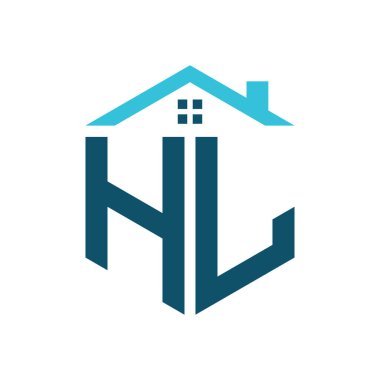 HL Ev Logosu Tasarım Şablonu. Gayrimenkul, inşaat ya da herhangi bir Ev İlişkili İşletme için HL logosu