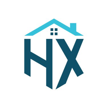 HX House Logo Tasarım Şablonu. Harf HX Emlak, İnşaat veya Evle İlgili İşletmeler Logosu