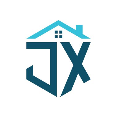 JX House Logo Tasarım Şablonu. Harf JX Emlak, İnşaat veya Evle İlgili İşletmeler Logosu