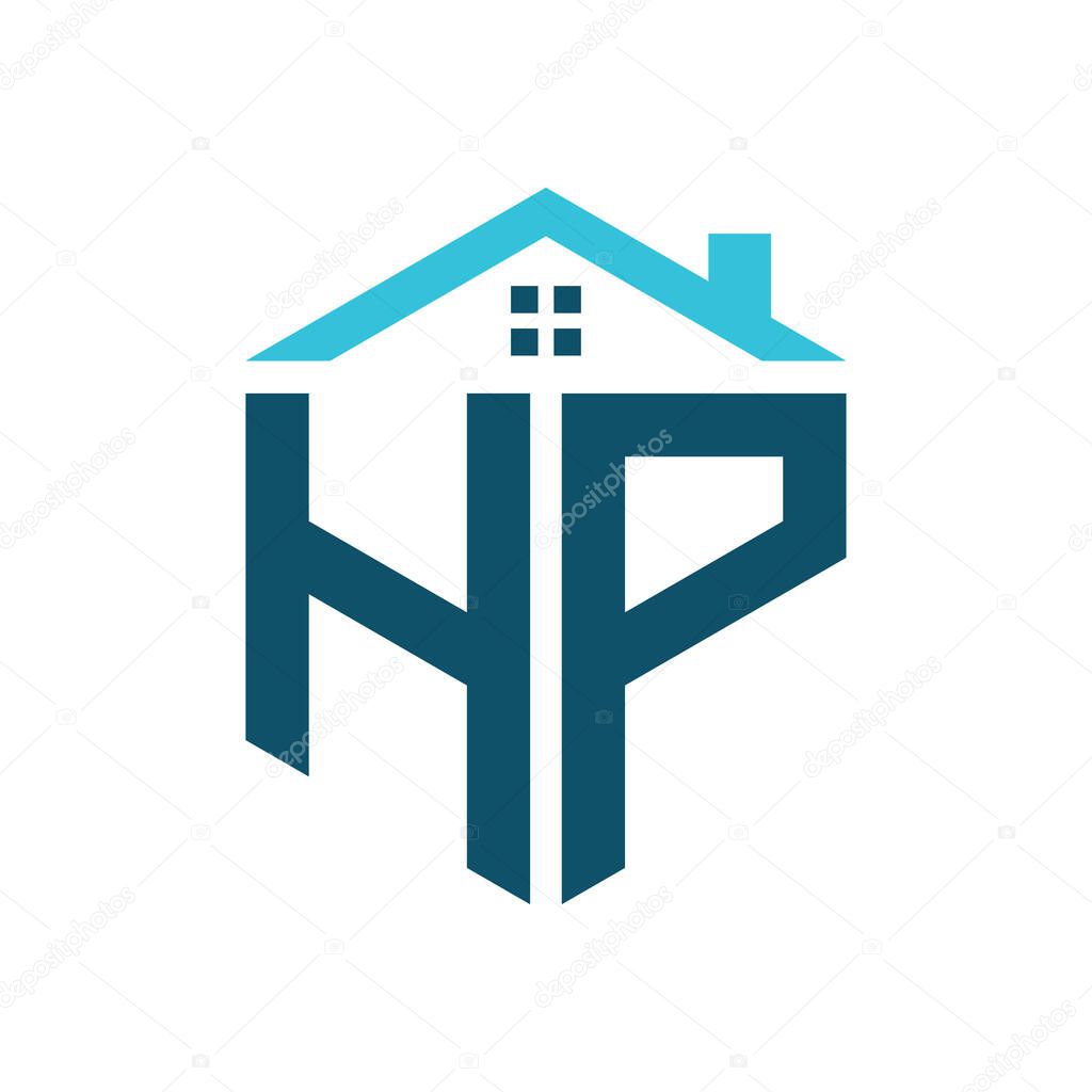 HP House Logo Design Template. Letter HP Logo for Real Estate, Construction or any House Related Business