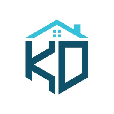 KD House Logo Tasarım Şablonu. KD Emlak, İnşaat veya Evle İlgili İşletmeler Logosu