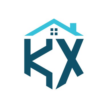 KX House Logo Tasarım Şablonu. Emlak, İnşaat veya Evle İlgili İşletmeler için KX Logosu