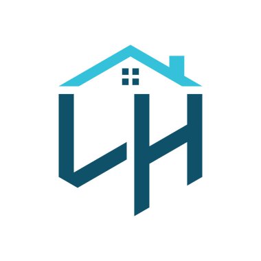 LH Logo Tasarım Şablonu. Gayrimenkul, inşaat ya da ilgili herhangi bir iş yeri için LH logosu