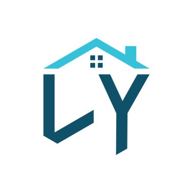 LY Ev Logosu Tasarım Şablonu. LY Harfi Emlak, İnşaat veya Evle İlgili İşletmeler Logosu