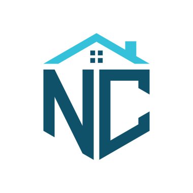 NC Logo Tasarım Şablonu. Gayrimenkul, inşaat ya da ilgili iş yerleri için NC Logosu