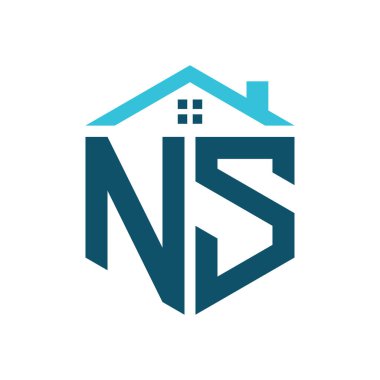 NS House Logo Tasarım Şablonu. Gayrimenkul, inşaat ya da ilgili herhangi bir iş yeri için NS Logosu Mektubu