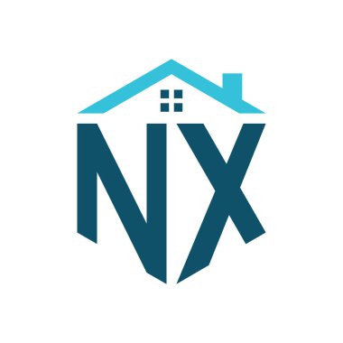 NX House Logo Design Template. Letter NX Logo for Real Estate, Construction or any House Related Business clipart