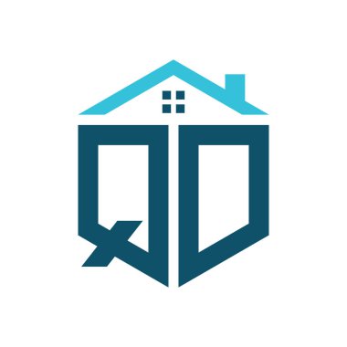 QD House Logo Tasarım Şablonu. Gayrimenkul, inşaat ya da ilgili herhangi bir iş yeri için QD logosu