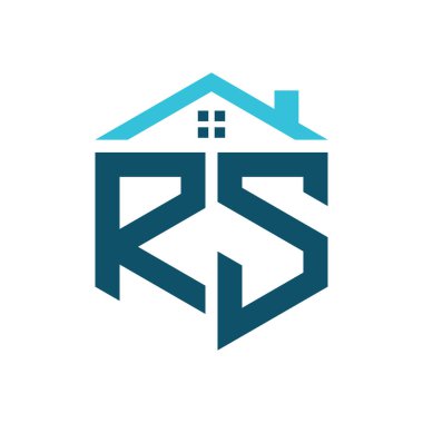 RS House Logo Tasarım Şablonu. SC Emlak, İnşaat veya Evle İlgili İşletmeler İçin Mektup Logosu