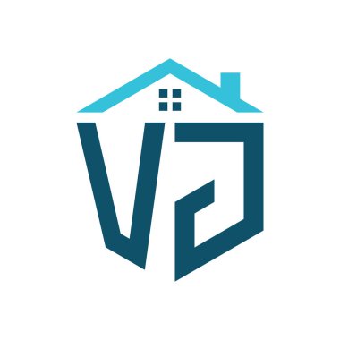 VJ House Logo Tasarım Şablonu. VJ Emlak, İnşaat veya Evle İlgili İş Mektup Logosu