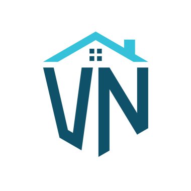 VN House Logo Design Template. Letter VN Logo for Real Estate, Construction or any House Related Business clipart