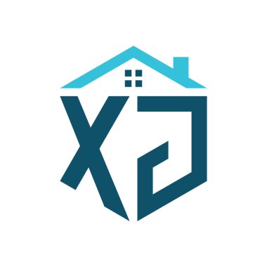 XJ House Logo Tasarım Şablonu. Harf XJ Gayrimenkul, İnşaat Logosu ya da Evle İlgili İşletmeler