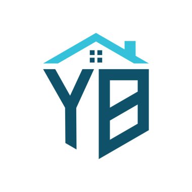 YB Logo Tasarım Şablonu. Gayrimenkul, inşaat ya da ilgili herhangi bir iş yeri için YB logosu