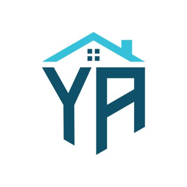 YA Logo Tasarım Şablonu. Gayrimenkul, inşaat ya da ilgili herhangi bir iş için YA logosu