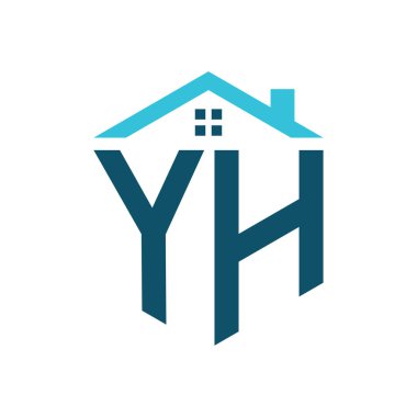 YH Logo Tasarım Şablonu. Gayrimenkul, inşaat ya da ilgili herhangi bir işletme için YH logosu