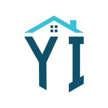YI House Logo Tasarım Şablonu. Gayrimenkul, inşaat ya da ilgili herhangi bir işletme için YI logosu