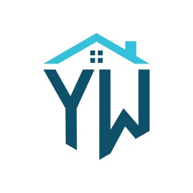 YW Logo Tasarım Şablonu. Gayri menkul, inşaat ya da ilgili herhangi bir iş yeri için YW logosu