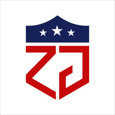 Vatansever ZJ logo tasarımı. ZJ Mektubu Vatansever Amerikan Siyasi Kampanya Logosu Tasarımı ve herhangi bir ABD Etkinliği.