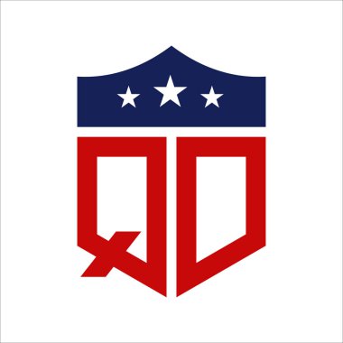 Vatansever QD Logo Tasarımı. QD Vatansever Amerikan Siyasi Kampanya Logosu Tasarımı ve herhangi bir ABD Etkinliği.