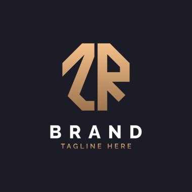 ZR Logo Tasarımı. Modern, Minimal, Zarif ve Lüks ZR Logosu. Marka Şirket Kimliği için Alfabe Harfi ZR Logo Tasarımı.