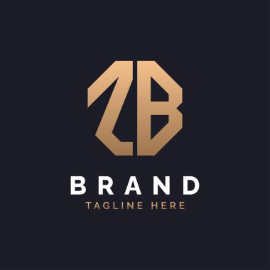 ZB Logo Tasarımı. Modern, Minimal, Zarif ve Lüks ZB logosu. Marka Şirket Kimliği için Alfabe Harfi ZB Logo Tasarımı.